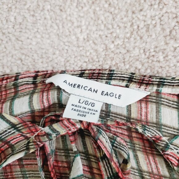 American Eagle Outfitters Brown Plaid Mini Dress - Picture 4 of 7